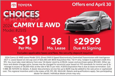 New Camry Lease